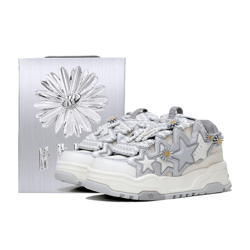 Star Bread Shoes, Chunky Platform Shoes, Casual Athletic Sneakers, Everyday Streetwear, Fashion Sport Shoes, Breathable Unisex Shoes, Statement Footwear Runner Running Trainer Closed Training Boy Bedroom Runner Women