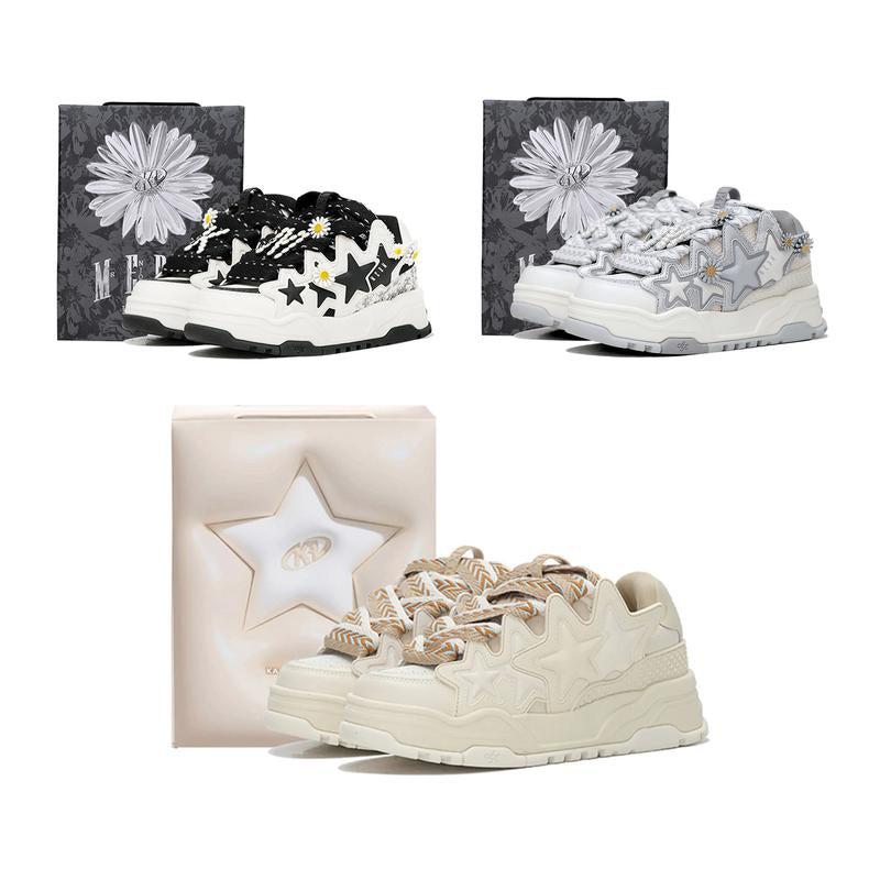 Star Bread Shoes, Chunky Platform Shoes, Casual Athletic Sneakers, Everyday Streetwear, Fashion Sport Shoes, Breathable Unisex Shoes, Statement Footwear Runner Running Trainer Closed Training Boy Bedroom Runner Women