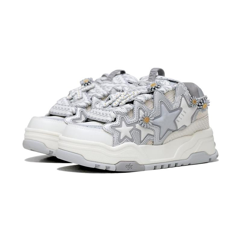 Star Bread Shoes, Chunky Platform Shoes, Casual Athletic Sneakers, Everyday Streetwear, Fashion Sport Shoes, Breathable Unisex Shoes, Statement Footwear Runner Running Trainer Closed Training Boy Bedroom Runner Women