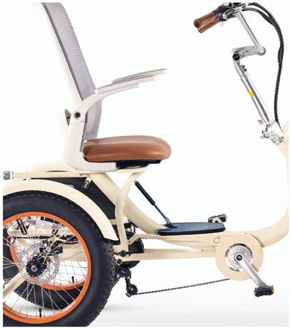 Simple Glide Fat Tire 750W Recumbent E Trike 2026 W/ Footrest & Hitch Connector