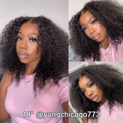 [NEW IN] OQ HAIR Kinky Curly Wear and Go Glueless Human Hair Wigs Pre Bleached Pre-Cut 7X5 HD Lace Front Wig Pre-Plucked Natural Hairline #Tiktokshopbacktoschool